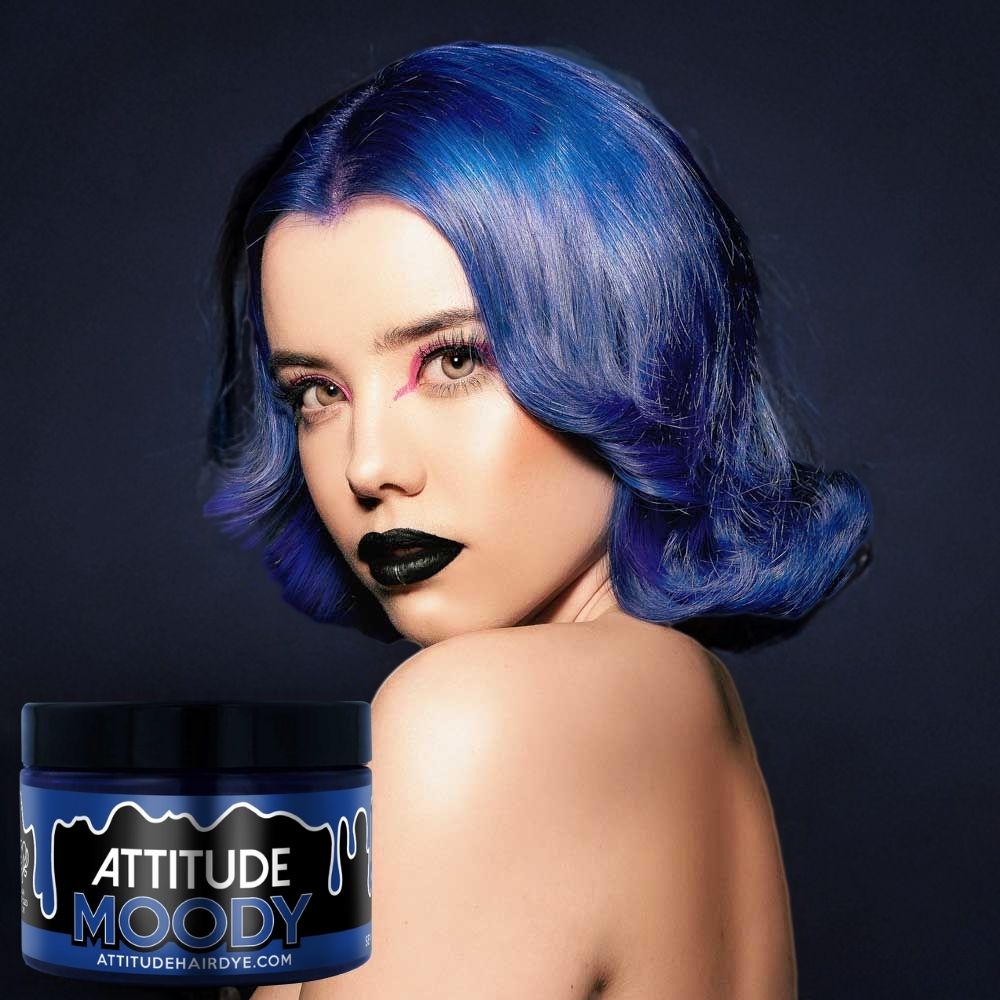 Attitude Hair Dye - Moody Semi permanente haarverf - haarkleuring - Donkerblauw/Blauw